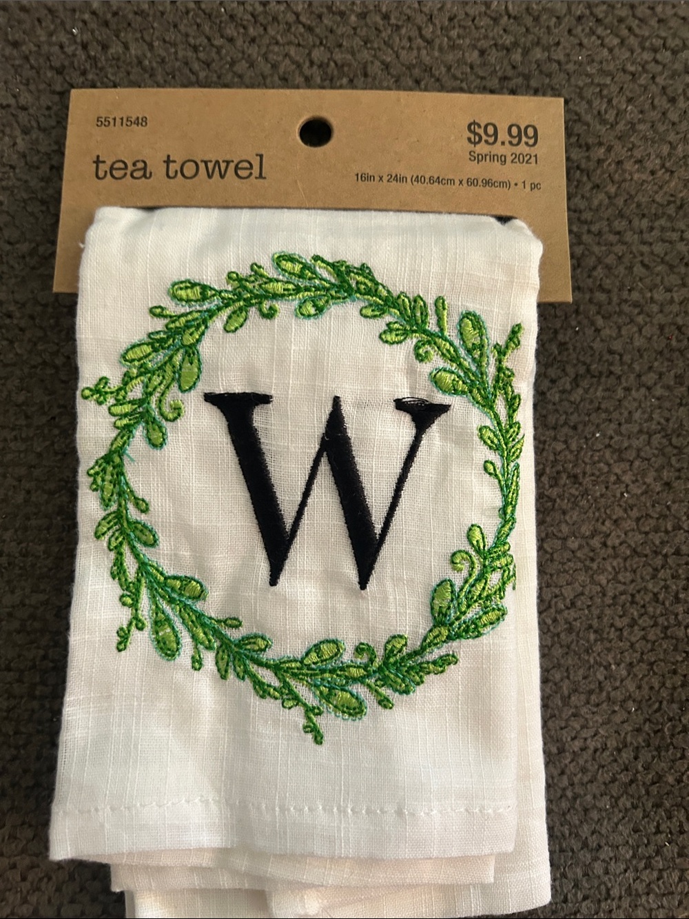 Tea Towel “W”
